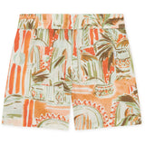 Les Deux Kids Raw Sienna Orange Palm AOP Shorts KIDS