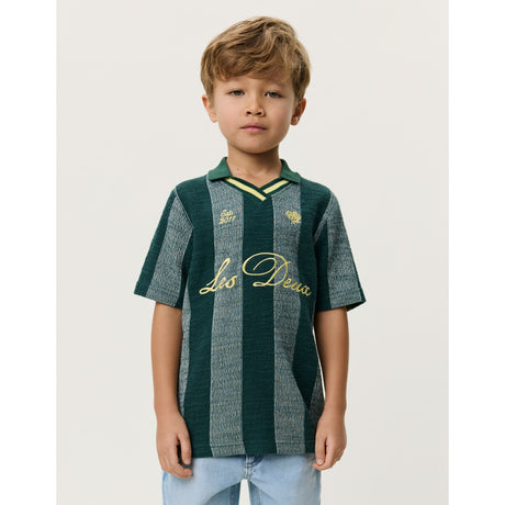 Les Deux Kids Pine Green Jacquard Football Jersey KIDS
