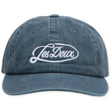 Les Deux Kids Dark Denim Blue Logo Dad Caps KIDS