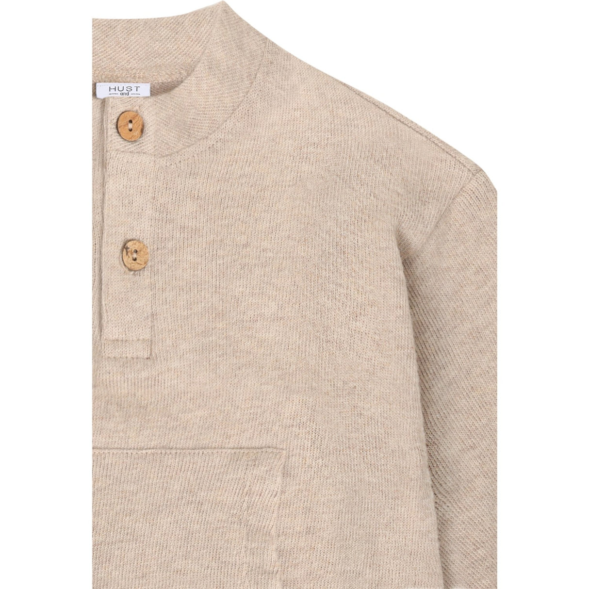 Hust & Claire Beige Melange Sigurt Fine Strikk