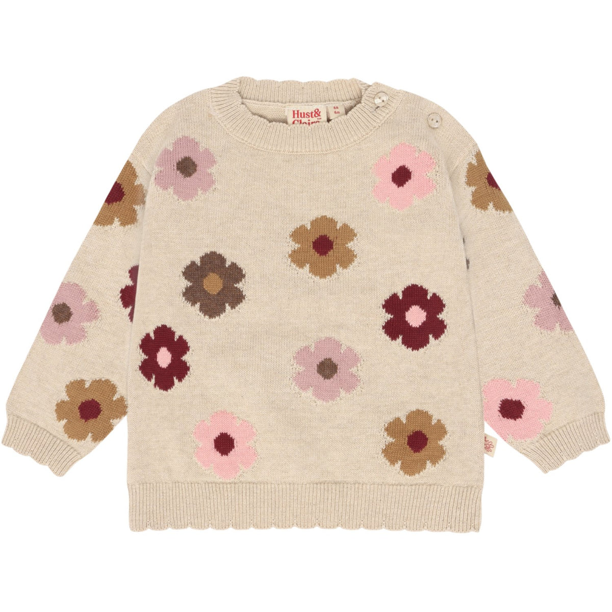Hust & Claire Old Beige Melange Pusle Flower