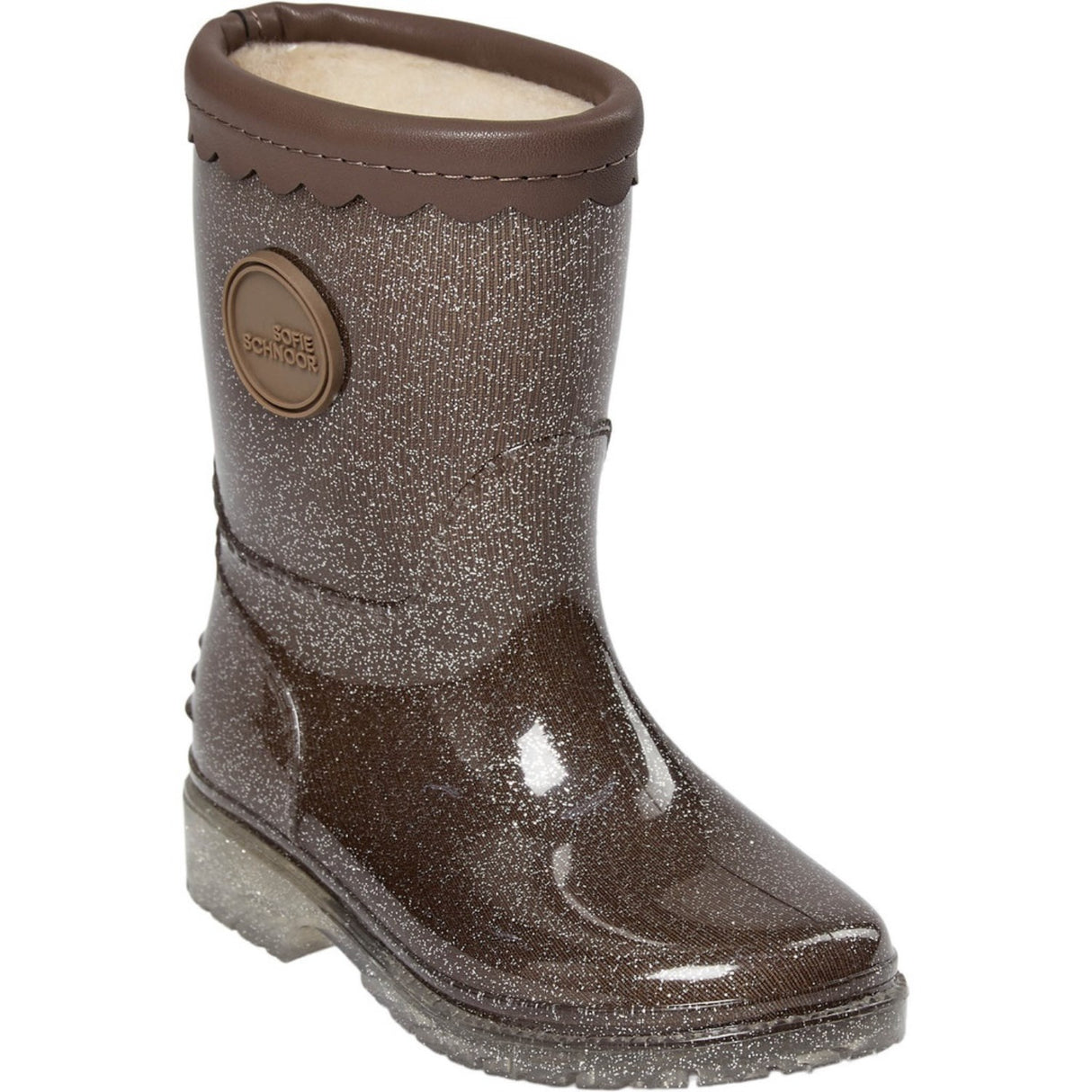 Sofie Schnoor Dark Brown Mellykb Rubber Støvler M/ Liining