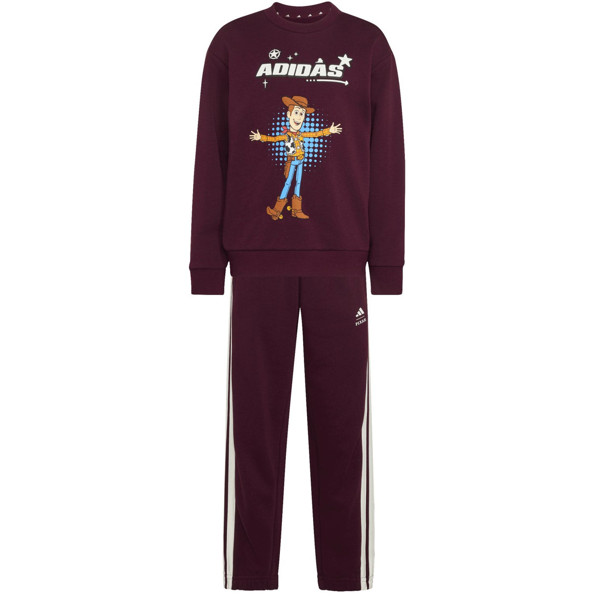adidas Originals Maroon Off White Lk Dy Ts T Jog Sweat Sett