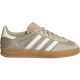 adidas Originals Khaki Three Off White Gold Met. Gazelle Indoor J Sneakers
