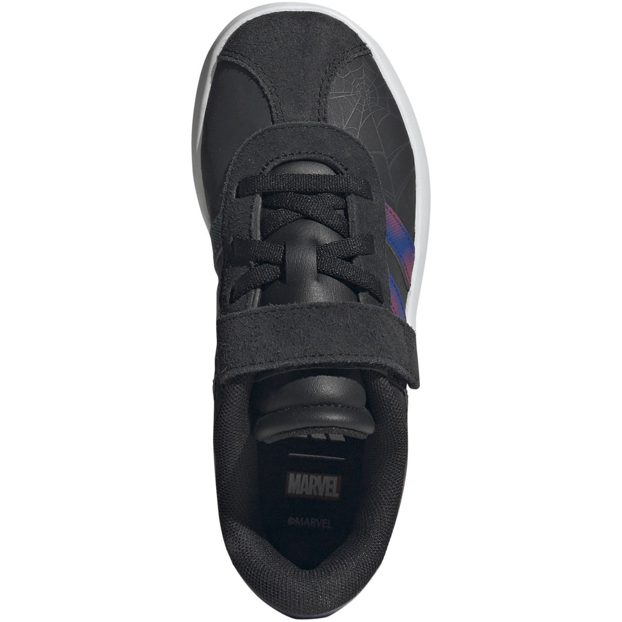 adidas Originals Core Black Team Royal Blue Violet Vl Court Spider-Man El C Sneakers