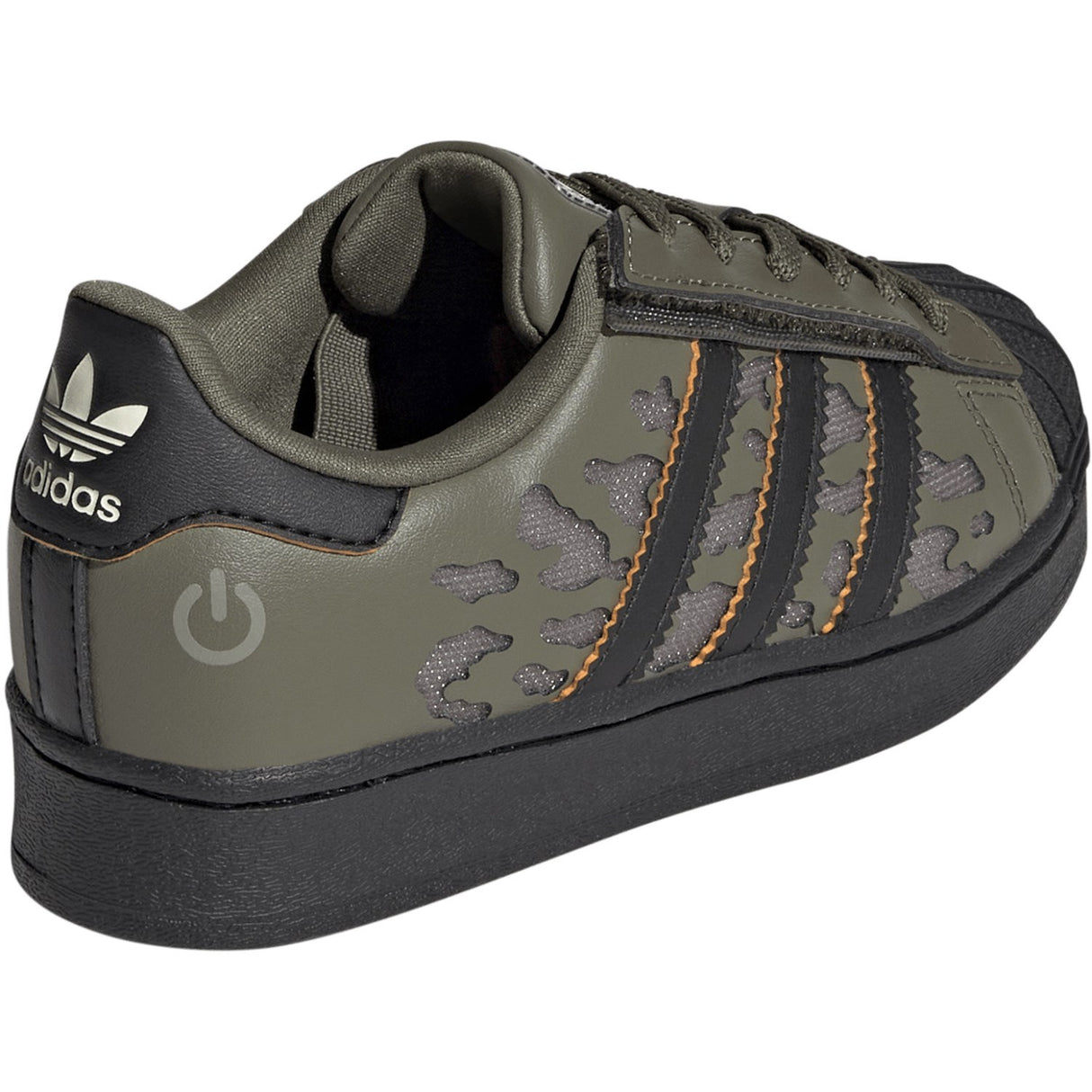 adidas Originals Silver Pebble Olive Strata Core Black Superstar Led Lights Cf El C Sneakers