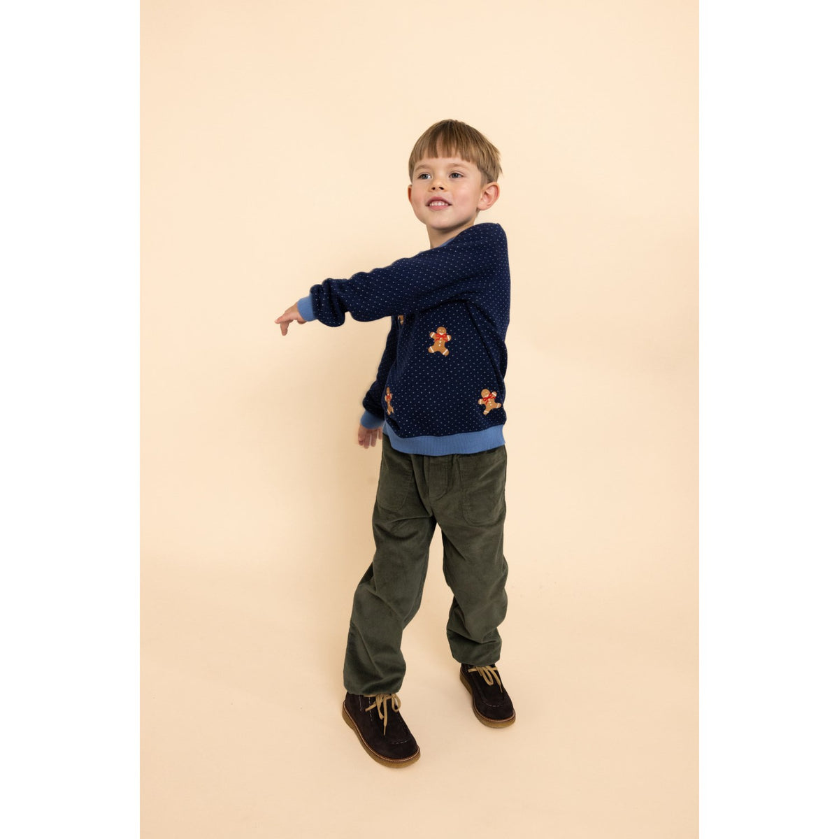 Flöss Navy Gingerbread Holger Sweater