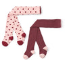 Flöss Cranberry-Pink Glitter 2-Pack Vera Strømpebukser 2-Pakning
