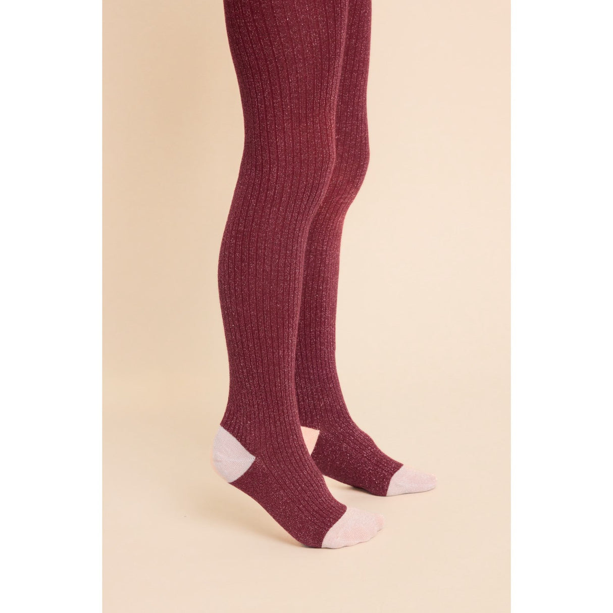 Flöss Cranberry-Pink Glitter 2-Pack Vera Strømpebukser 2-Pakning