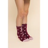 Flöss Cranberry Heart Mix 2-Pack Vigga Strømper 2-Pakning