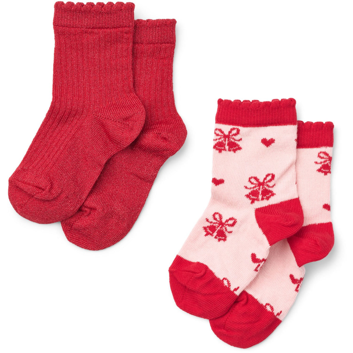 Flöss Red Glitter 2-Pack Vibe Strømper 2-Pakning