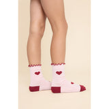 Flöss Cranberry Heart Mix 2-Pack Vigga Strømper 2-Pakning