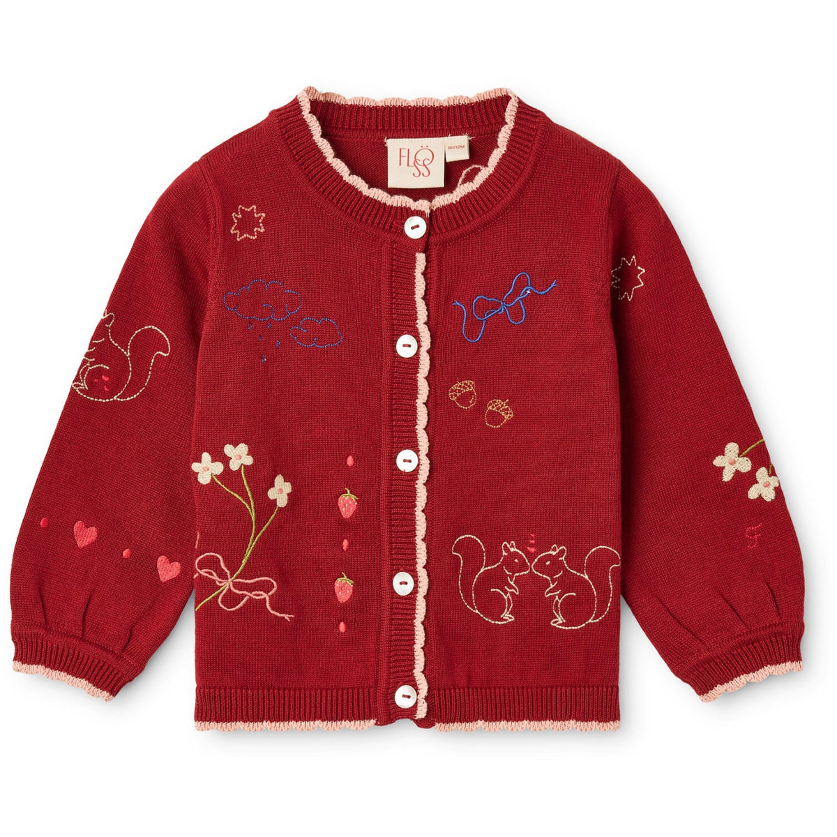 Flöss Dark Cranberry Agnes Cardigan