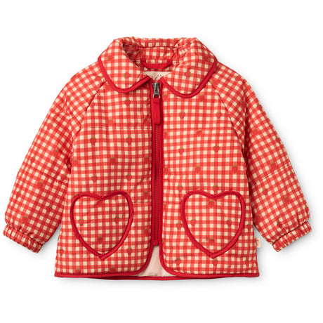 Flöss Red Berry Gingham Molly Vattert Jakke
