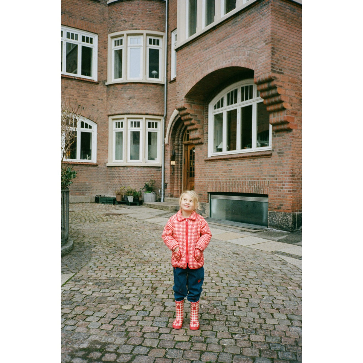 Flöss Red Berry Gingham Molly Vattert Jakke