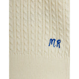 Mini Rodini Off-White Cable Strikk Polo Skjorte