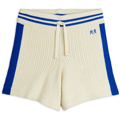 Mini Rodini Off-White Cable Strikk Shorts
