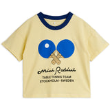Mini Rodini Yellow Table Tennis Contrast Rib Sp Ss Tee