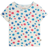 Mini Rodini Multi Flowers Aop Picot Edge Pointelle Ss Tee
