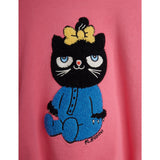 Mini Rodini Pink Kat Chenille Collegegenser