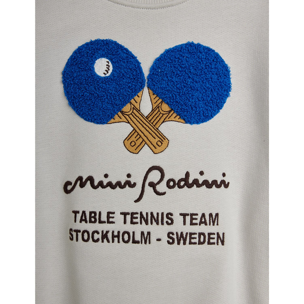 Mini Rodini Grey Table Tennis Chenille Collegegenser