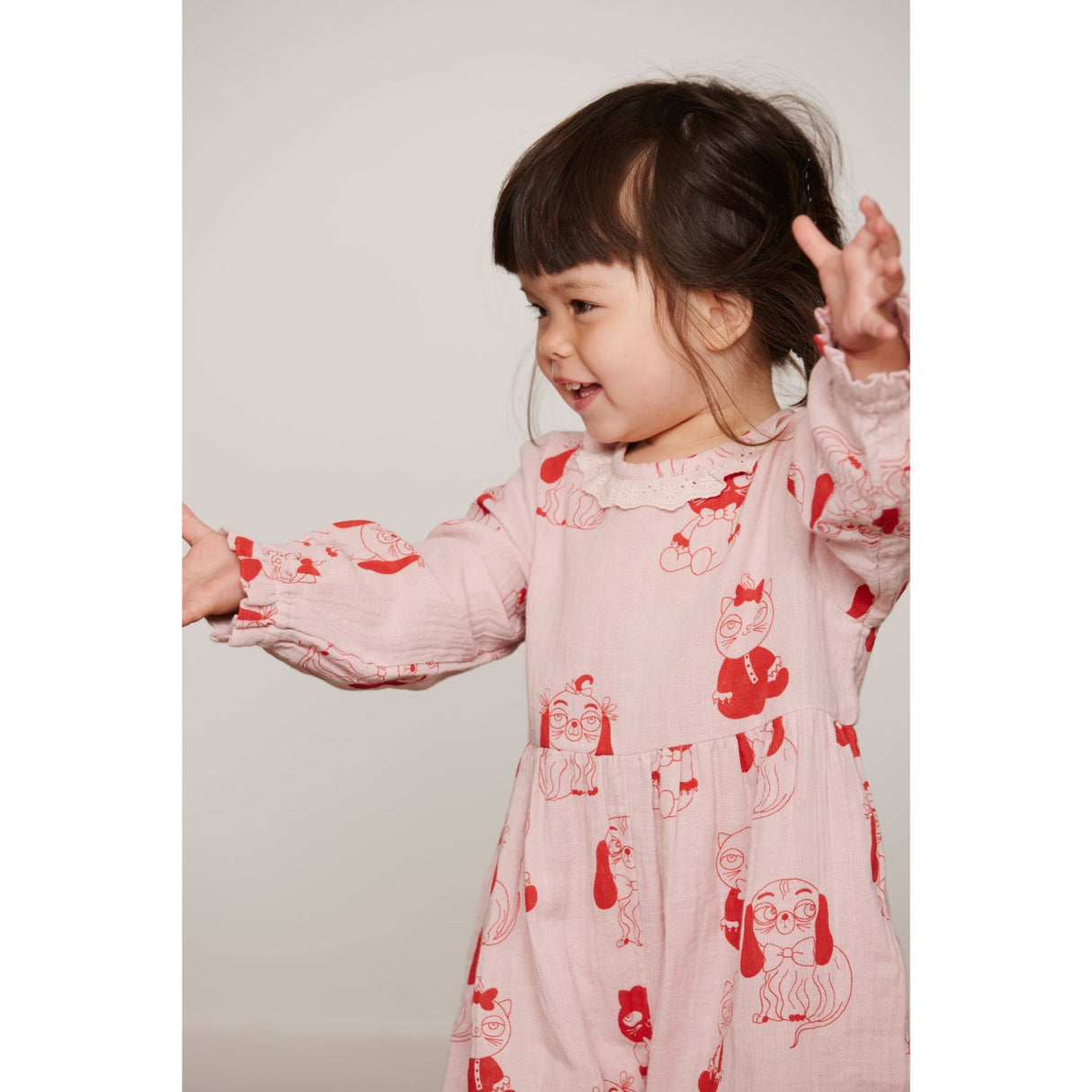 Mini Rodini Pink Minibabies Aop Woven Buksedrakt