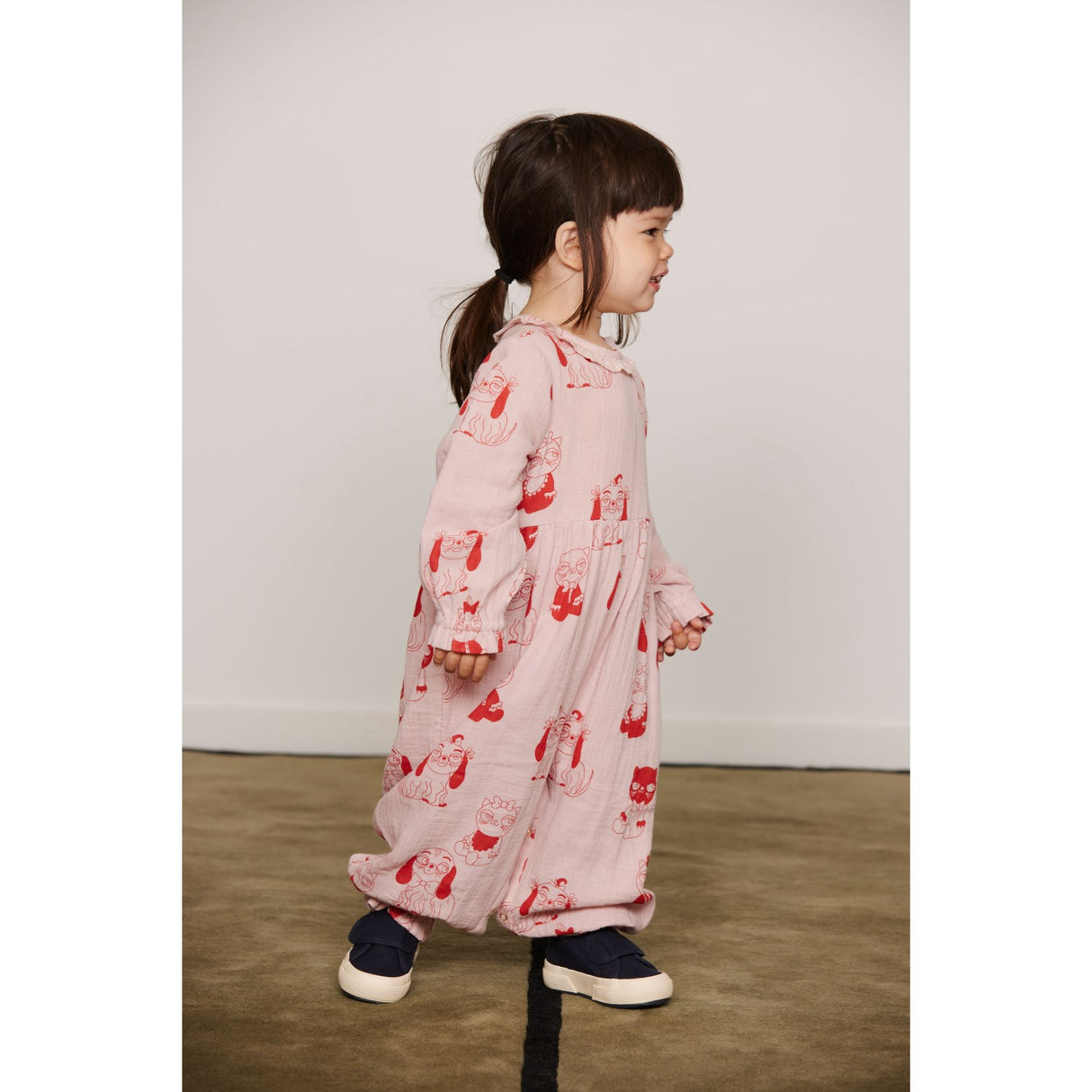 Mini Rodini Pink Minibabies Aop Woven Buksedrakt