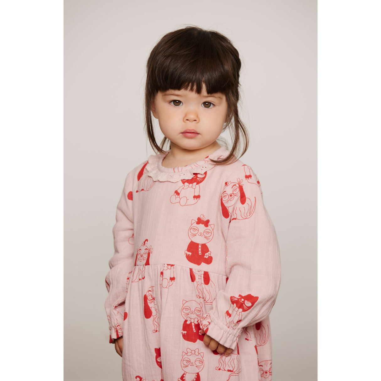 Mini Rodini Pink Minibabies Aop Woven Buksedrakt