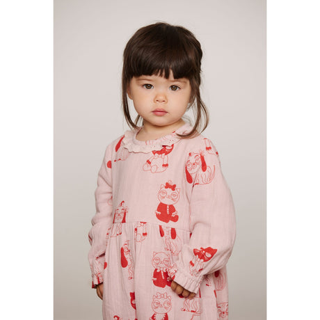 Mini Rodini Pink Minibabies Aop Woven Buksedrakt