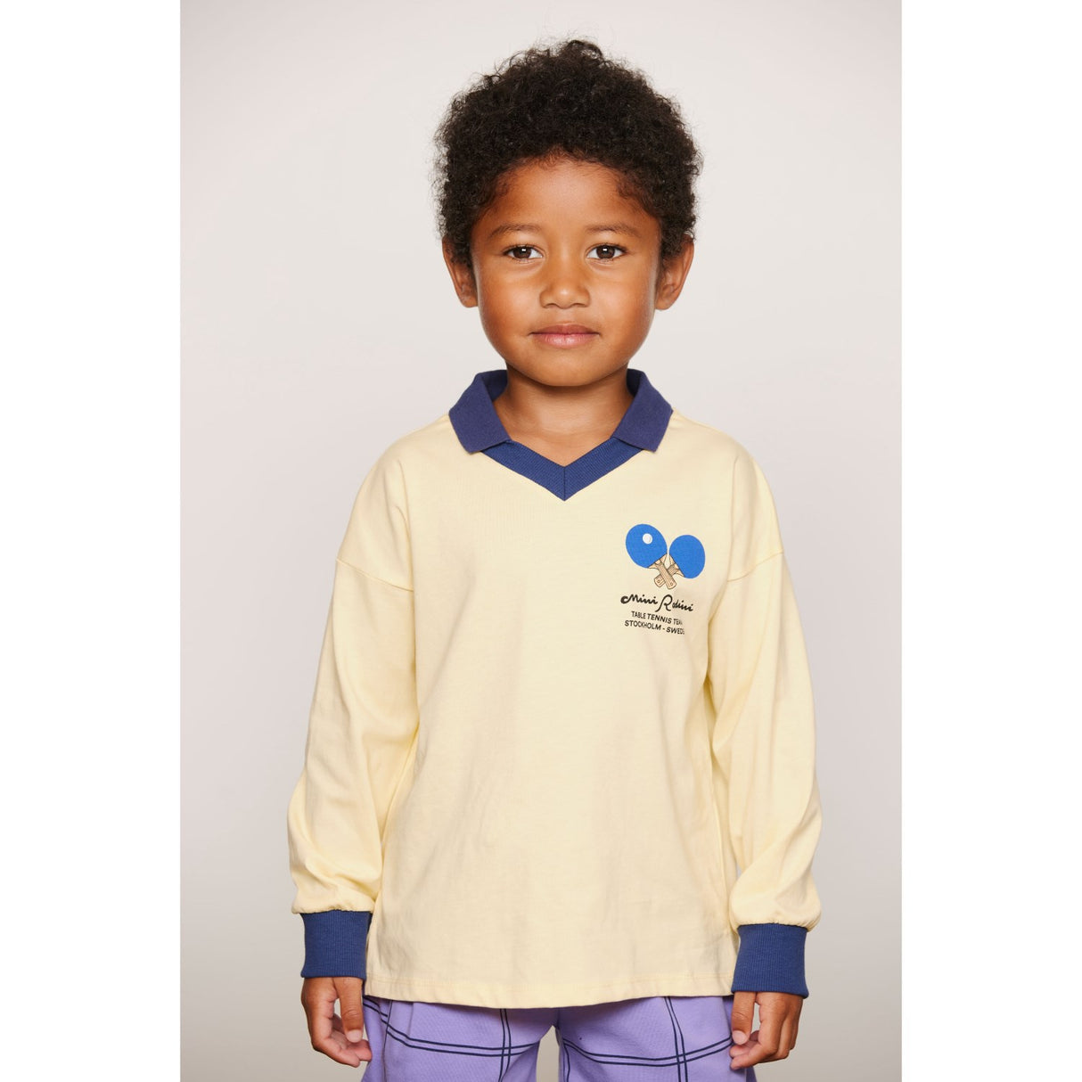 Mini Rodini Yellow Table Tennis Sp Halsbånd Ls Topp