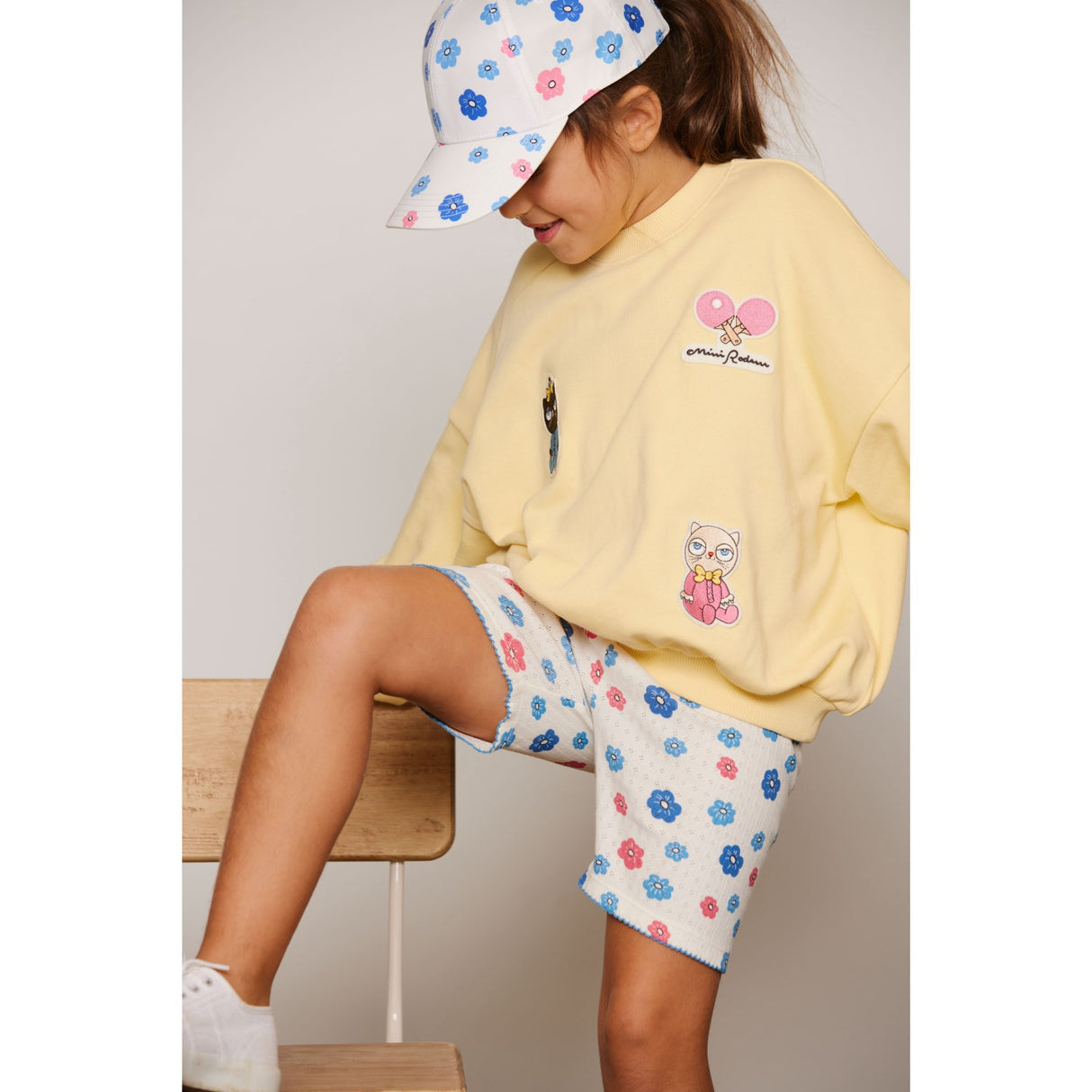 Mini Rodini Yellow Minibabies Patches Collegegenser