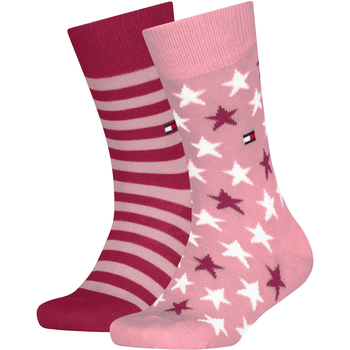 Tommy Hilfiger Pink Kids Strømper 2-Pakning Stars Og Stripes