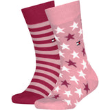 Tommy Hilfiger Pink Kids Strømper 2-Pakning Stars Og Stripes