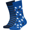 Tommy Hilfiger Bright Blue Kids Strømper 2-Pakning Stars Og Stripes