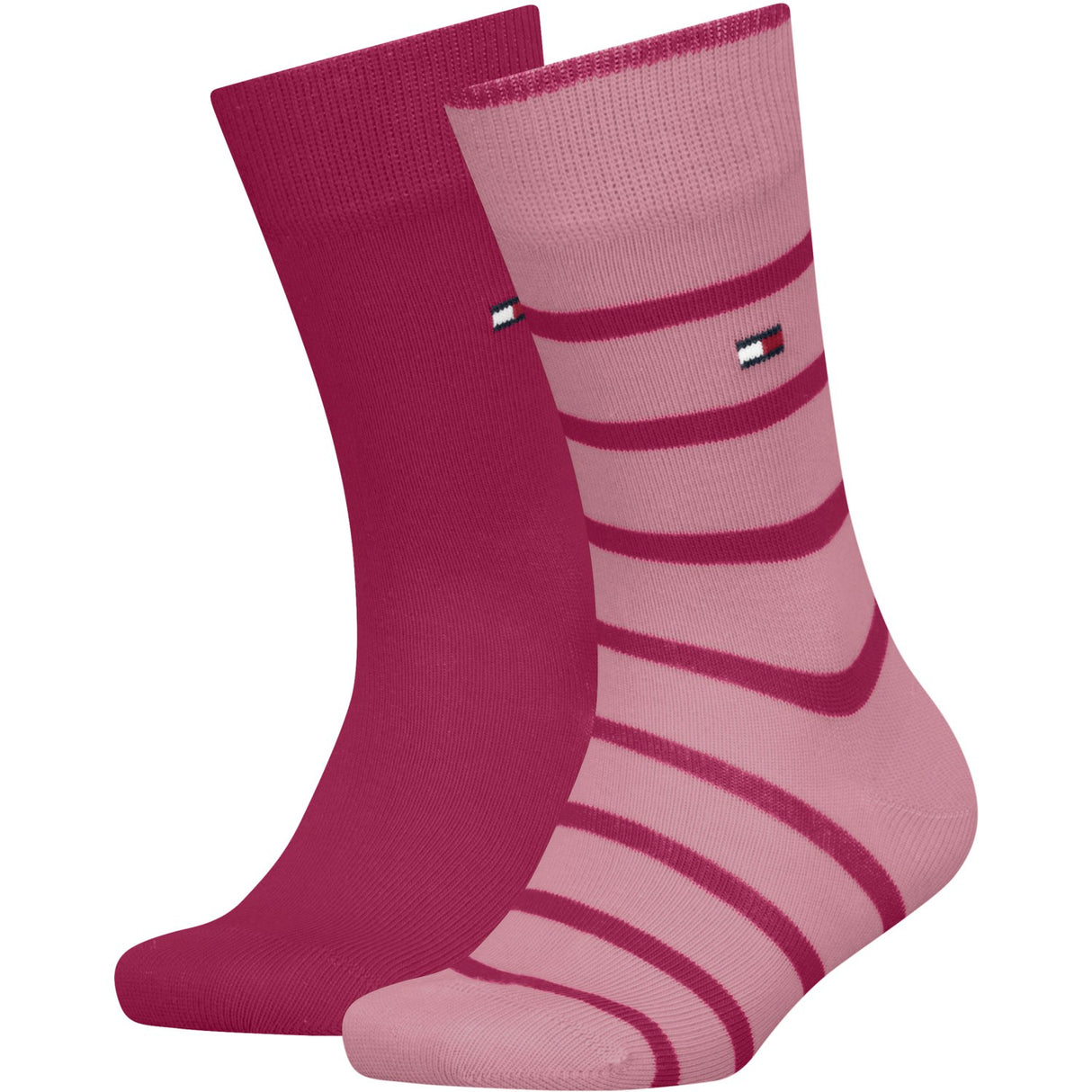 Tommy Hilfiger Pink Kids Strømper 2-Pakning Breton Stripe