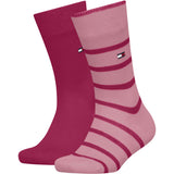 Tommy Hilfiger Pink Kids Strømper 2-Pakning Breton Stripe