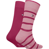 Tommy Hilfiger Pink Kids Strømper 2-Pakning Breton Stripe