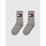 Tommy Hilfiger Grey Melange Kids Strømper 2-Pakning Flag