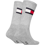 Tommy Hilfiger Grey Melange Kids Strømper 2-Pakning Flag
