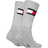 Tommy Hilfiger Grey Melange Kids Strømper 2-Pakning Flag