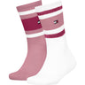 Tommy Hilfiger Pink Kids Strømper 2-Pakning Sport Stripe