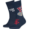 Tommy Hilfiger Navy Kids Strømper 2-Pakning College Patch