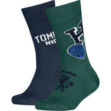 Tommy Hilfiger Green Kids Strømper 2-Pakning College Patch