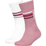Tommy Hilfiger Pink Kids Strømper 2-Pakning Sport Stripe Tommy