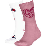 Tommy Hilfiger Pink Kids Strømper 2-Pakning Tommy Love