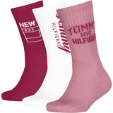 Tommy Hilfiger Pink Kids Strømper 3-Pakning Ny Sport