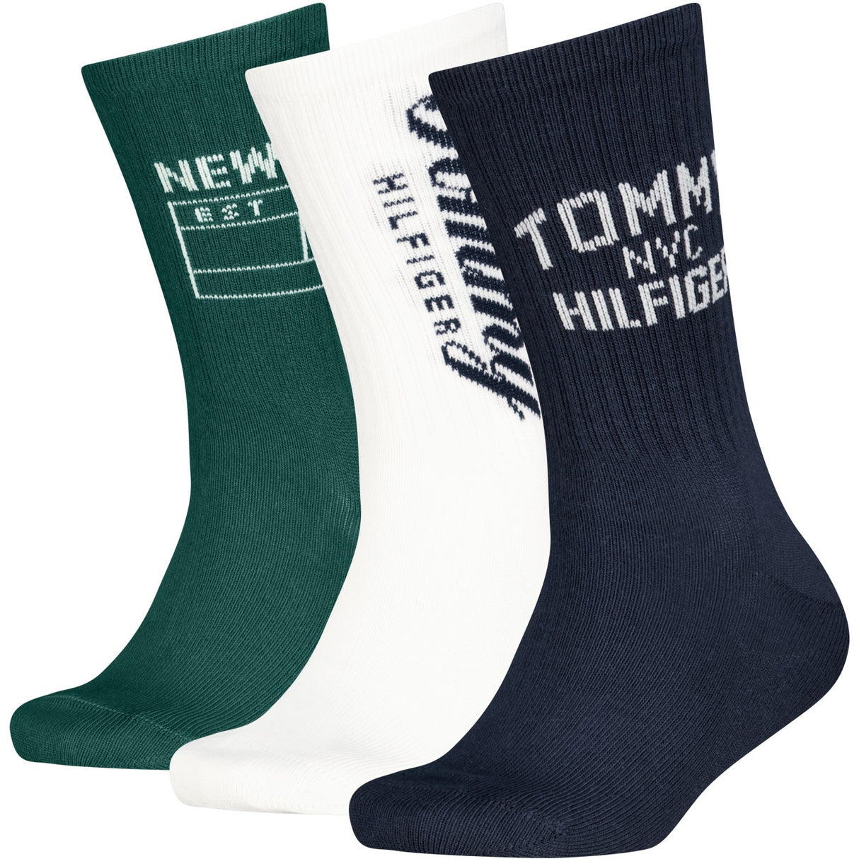 Tommy Hilfiger Navy Kids Strømper 3-Pakning Ny Sport