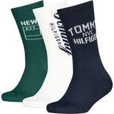 Tommy Hilfiger Navy Kids Strømper 3-Pakning Ny Sport
