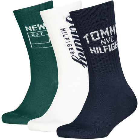 Tommy Hilfiger Navy Kids Strømper 3-Pakning Ny Sport