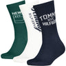 Tommy Hilfiger Navy Kids Strømper 3-Pakning Ny Sport